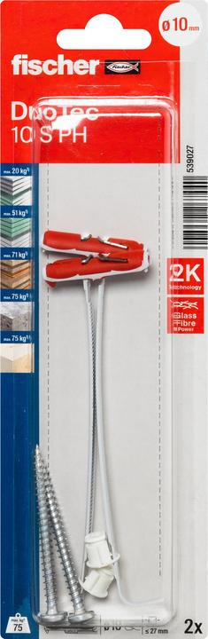 Immagine prodotto Fischer DuoTec 10 S PH K (2 pz.)