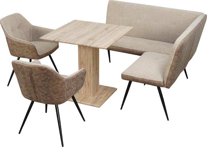 Produktbild HTI-Living Sitzgruppe Taupe/Antikbraun Joschka (MDF)