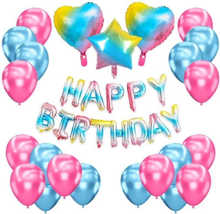 Immagine prodotto Hermex Set di palloncini Palloncino Palloncino di compleanno Palloncino in foil Palloncino di festa