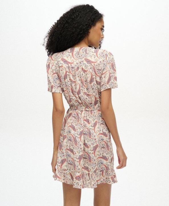 Actual product image Superdry Ss Printed Mini Wrap Dress (M)