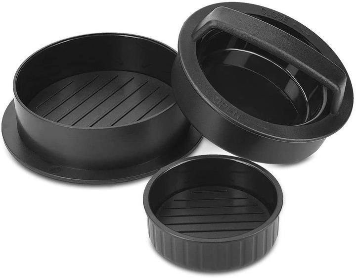 Actual product image PhoneLook Set 3 en 1 pour le moulage des hamburgers 2 tailles de moules plus 1 presseur pour des galettes parf