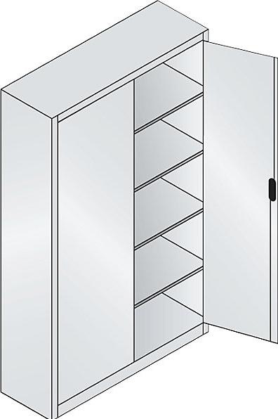 Produktbild C+P Büro-Stahlschrank mit Flügeltüren (120 x 40 x 195 cm)