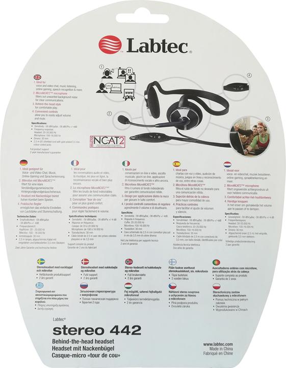 Actual product image Labtec Stereo headphones 442 (Cable)