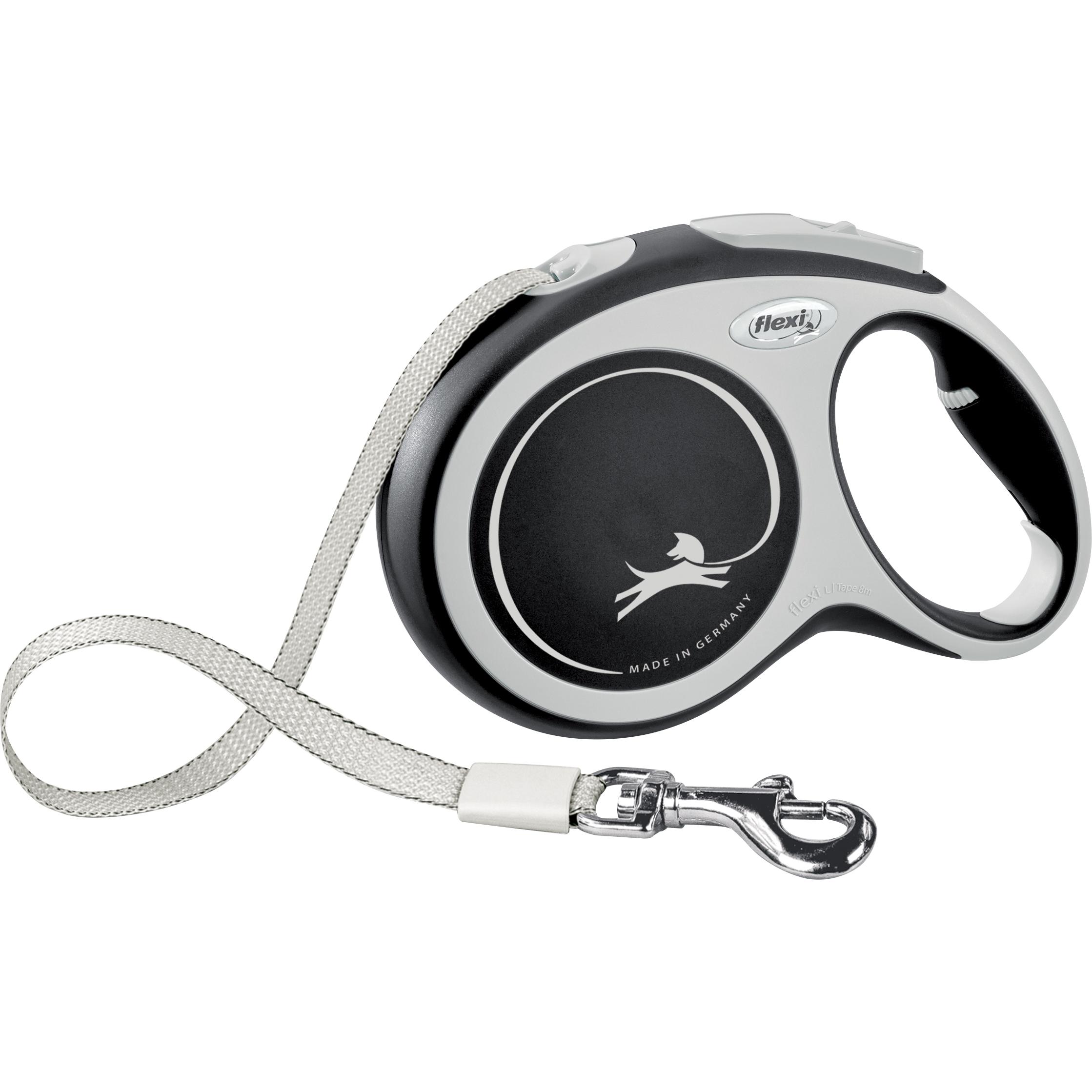 Flexi Nero Nuova Cintura Comfort (L, Cane, Passeggiare), Collare + Guinzaglio