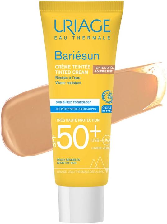Actual product image Uriage Tónovaná plešová krém na opalováná SPF 50+ Bariesun Golden Tint (Tinted Cream) 50 ml (Sun cream face, SPF 50+, 50 ml)