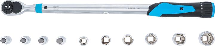 Productafbeelding BGS Momentsleutelset | aandrijfvierkant 12,5 mm (1/2") | 40 - 200 Nm | 11 stuks. (1/2", 40 Nm, 200 Nm)