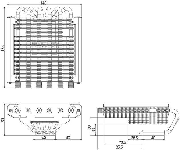 Actual product image Thermalright AXP-200R (73 mm)