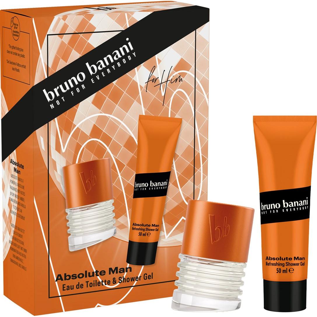 Bruno Banani , Set Regalo Bellezza, Absolute Man Eau De Toilette 30Ml + Shower Gel 50Ml (Set Di Profumi, Set Per La Cura Del Corpo)
