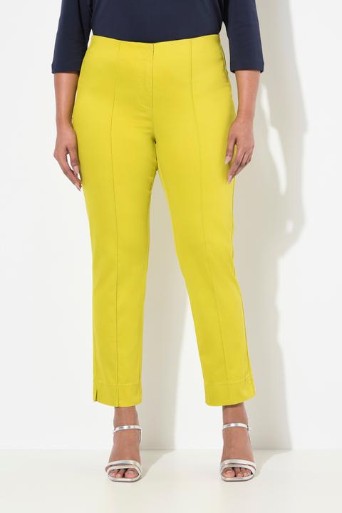 Image du produit Ulla Popken Pantalon avec passepoil et taille élastique. Coupe ajustée avec fente sur le bas de jambe. (50)