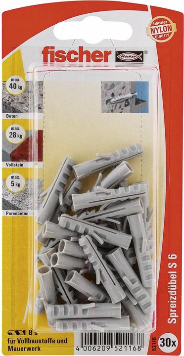 Produktbild Fischer Dübel S 6 K (30 Stk.)