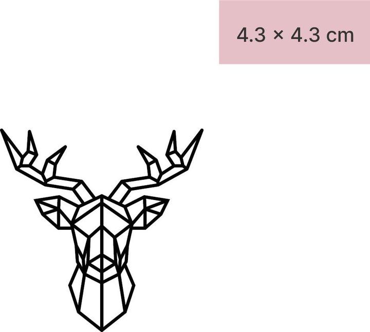 Actual product image minink Temporary tattoo - Geometric deer