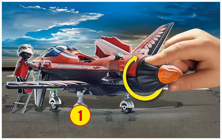 Actual product image Playmobil 70832 Air Stuntshow Jet Jet "Eagle" (70832, Playmobil stunt show)