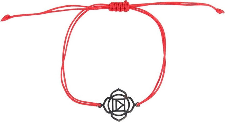 Produktbild Something Different WurzelChakra ArmbandAnhänger Faden Stahl (100% synthetisches Material)