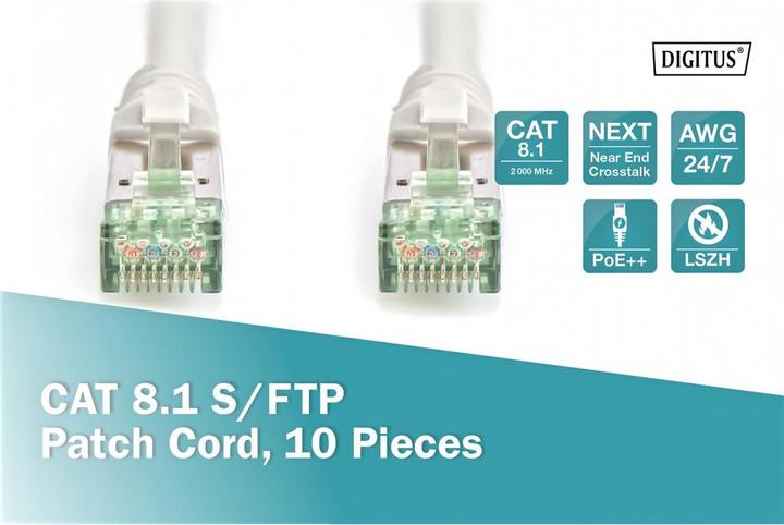Produktbild Digitus Netzwerkkabel (S/FTP, CAT8.1, 0.50 m)