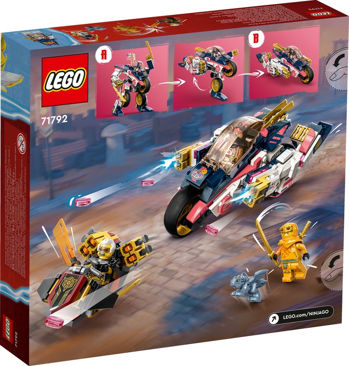 Actual product image LEGO Ninjago Sora's Mech transforms into a racing bike (71792). (71792, LEGO Ninjago)