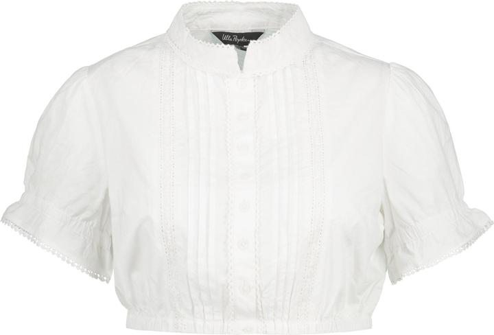 Produktbild Ulla Popken Dirndlbluse, Biesen, Spitze, Stehkragen, Halbarm (56)