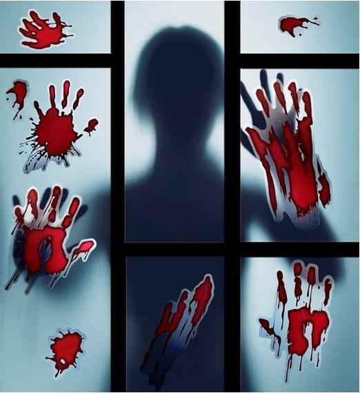 Produktbild Widmann Blutige Hände Sticker Fensterbilder (1 Stück)