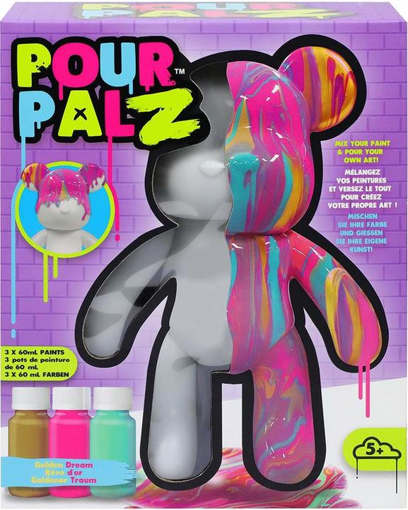 Actual product image Pour Palz - DIY Paint Bear collectible - Golden Dream