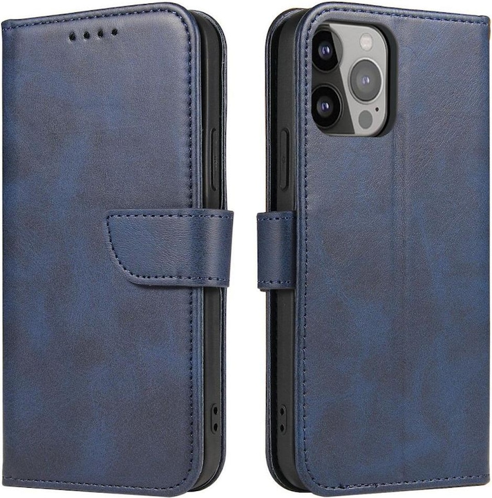 Produktbild Hurtel Magnethüllemit Klappe und Geldbörse – blau (Samsung Galaxy S24+)