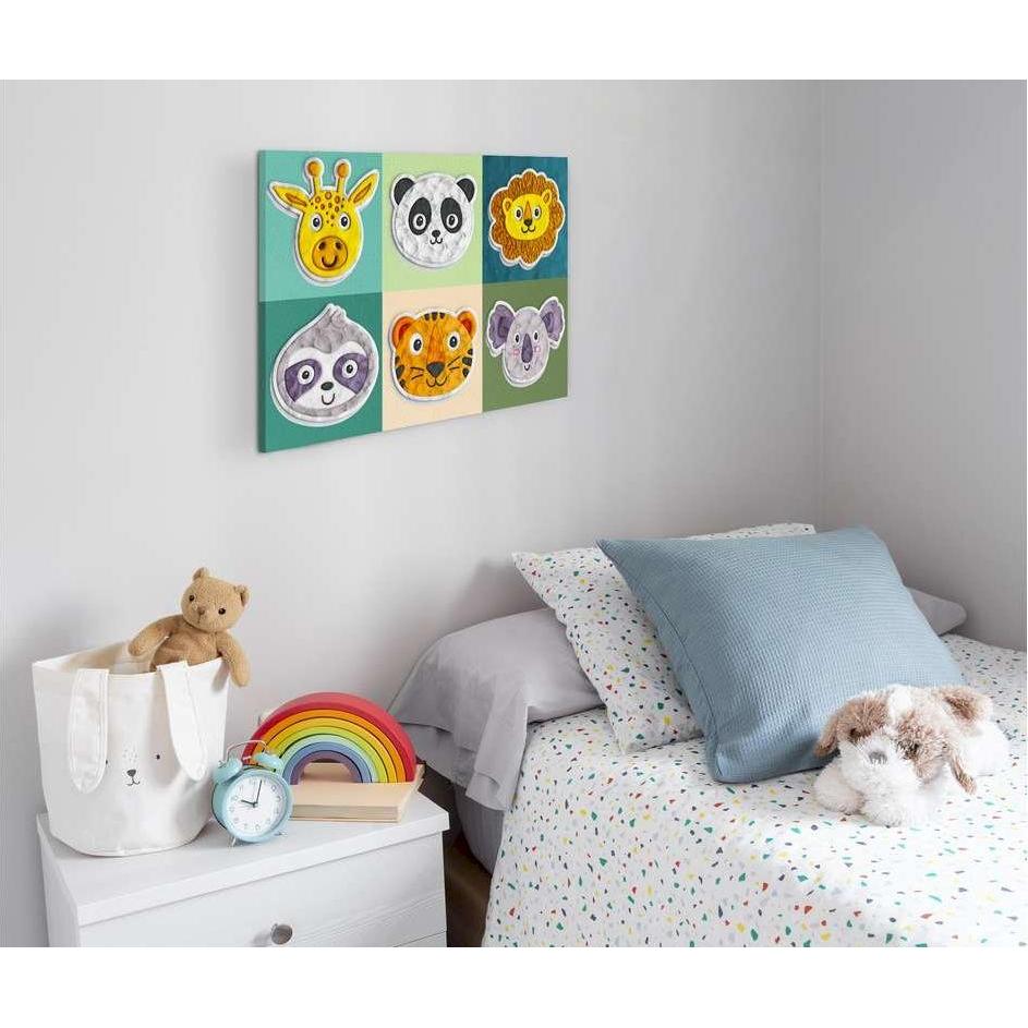 Thumbnail - Splat Planet Clay painting on canvas 30x40cm - Animals (777690)