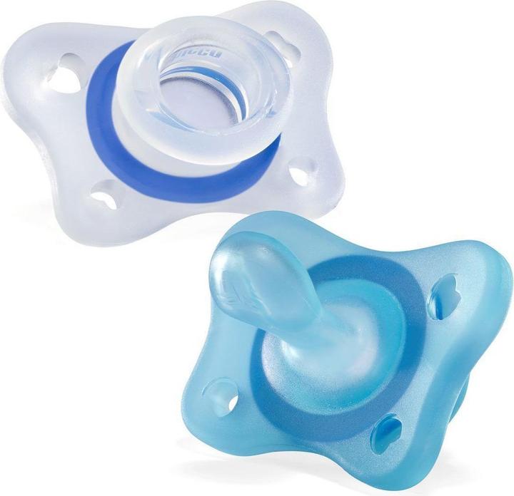 Chicco Succhietto fisiologico PHYSIO FORMA SOFT silicone BLUE mini 2-6m (2 x, fino a 2 M.)