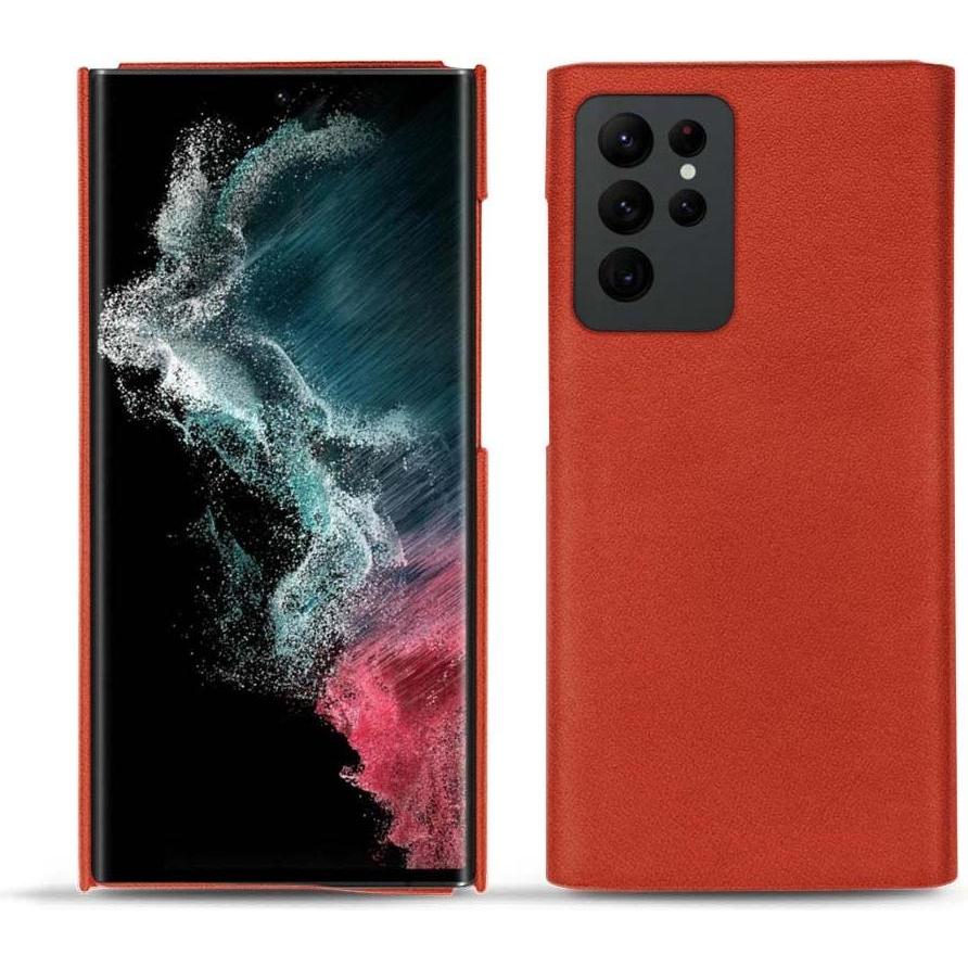 Noreve Lederschutzhülle (Samsung Galaxy S22 Ultra (5G)), Smartphone Hülle, Orange