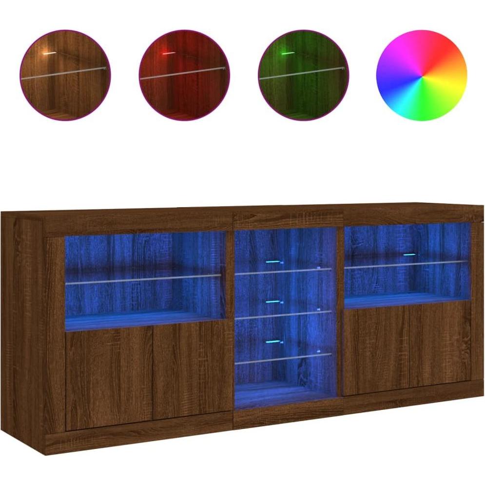 VidaXL, Kommode + Sideboard, Jarod (181.5 x 37 x 67 cm)