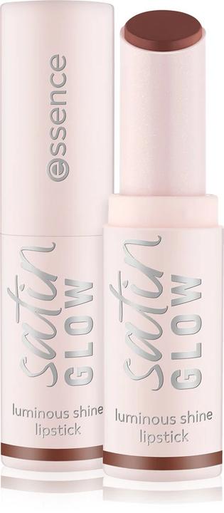 Actual product image essence satin GLOW luminous shine lipstick (06 Deja-brew)