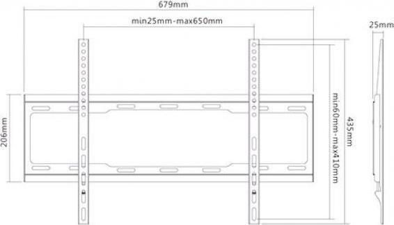 Actual product image Sunne 37-70-EF - Bracket - for LCD TV - Steel - Black - Screen size: 94-178 cm ( (Wall, 40 kg, 37" - 70")