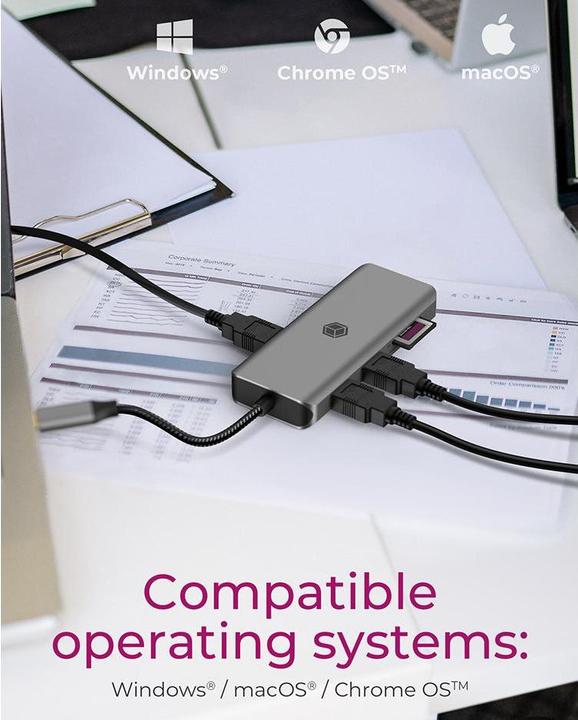 Produktbild Icy Box IB-DK4012-CPD (USB-C, 9 Ports)