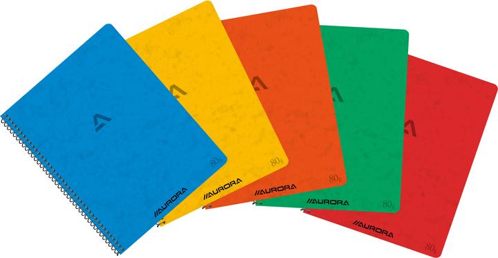 Actual product image Aurora Notepad 1792935 Squared 60 g/m² Assorted colours (165 x 210 mm, Checked)
