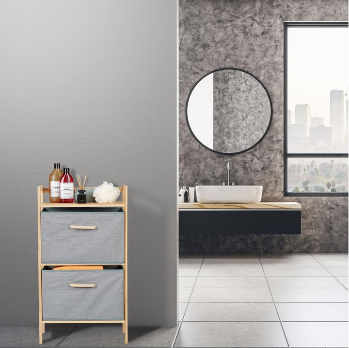 Actual product image Relaxdays Bathroom shelf (43 x 27 x 76 cm)