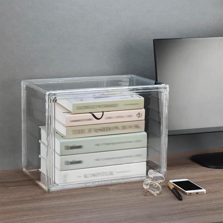 Produktbild Qwork Stapelbare Schuhboxen mit Magnetverschluss