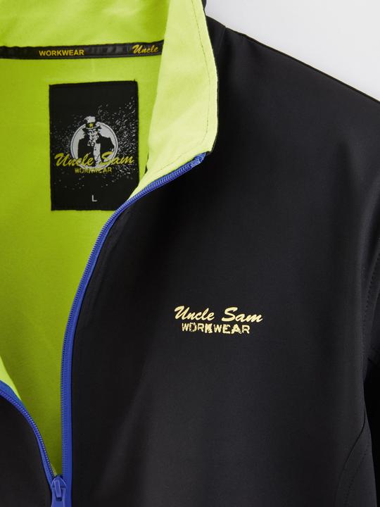 Produktbild Uncle Sam Bekleidung Softshelljacke schwarz/royal/limette (S)