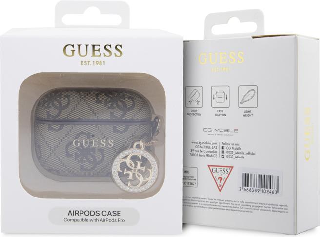 Produktbild Guess Cover für Airpods Pro 4G Script mit glitzerndem Charm mit Strassverzierung (Kopfhörer Hülle)