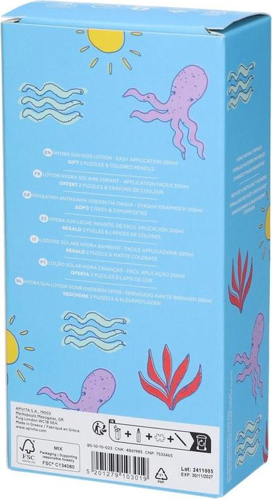 Actual product image Apivita Bee Sun Kids Spray Spf50 Case 8 Pieces - High Protection For Kids (Sun spray, SPF 50)