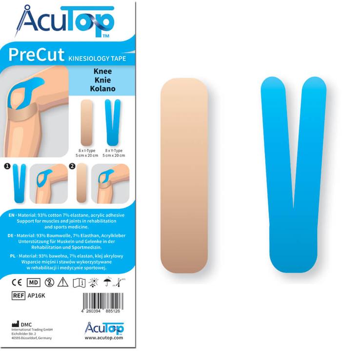 AcuTop Kinesio Tape PreCut Knie (0.20 m)
