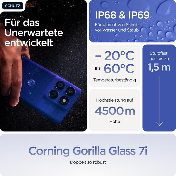Actual product image Motorola Edge 60 Pro (512 GB, Pantone Dazzling Blue, 6.67", Dual SIM, 5G)