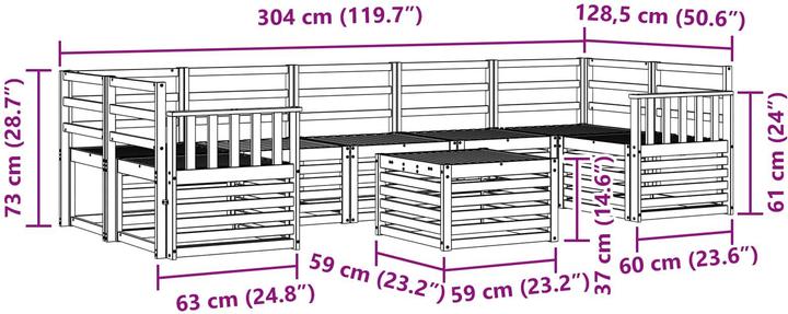 Produktbild vidaXL Outdoor-Sofa