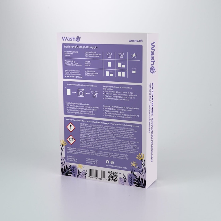 Actual product image Washo Washing strips (60 Washing cycles, Sheets)