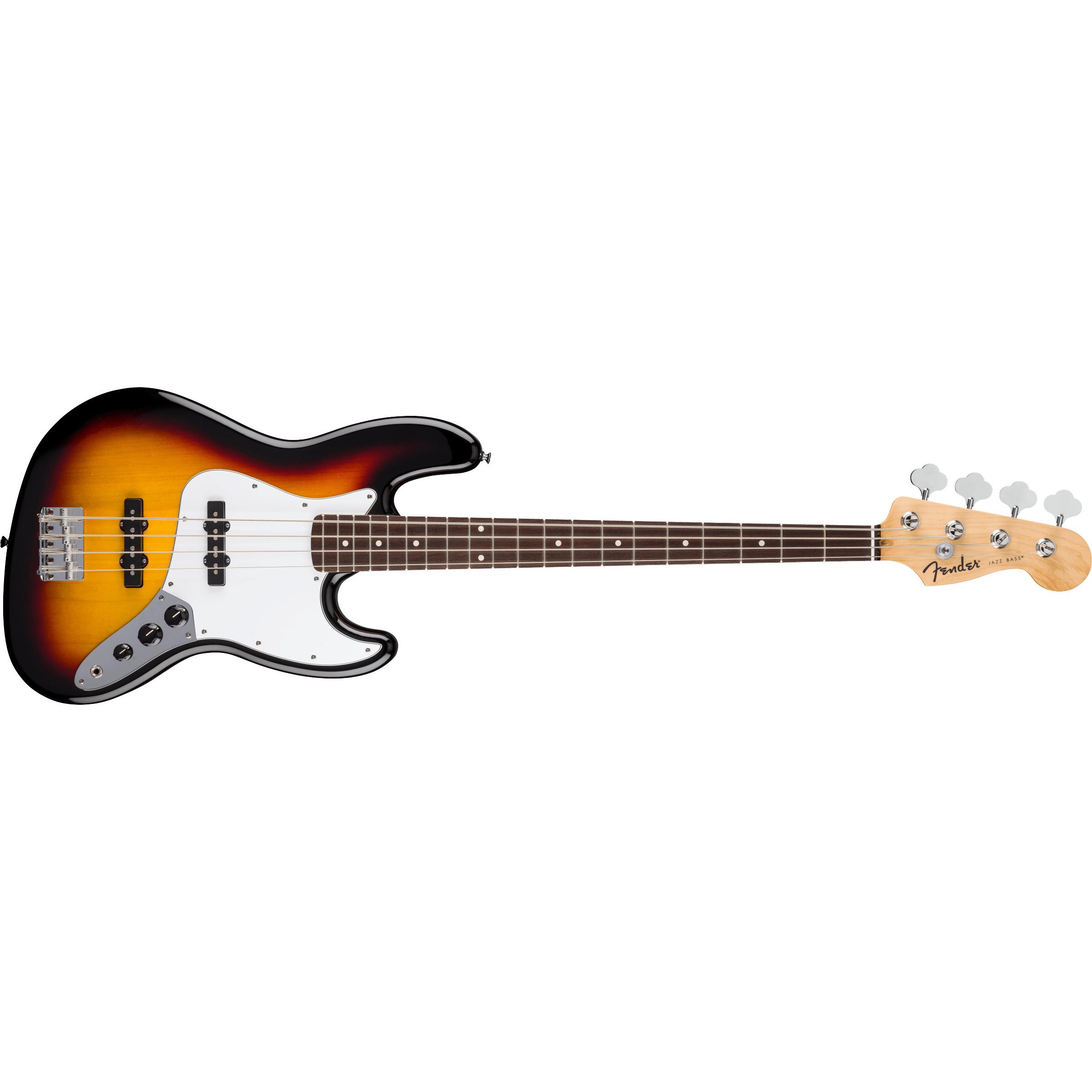 Fender Standard Jazz Bass Electric Bass, 3-Color Sunburst (Basso elettrico), Chitarra, Rosso