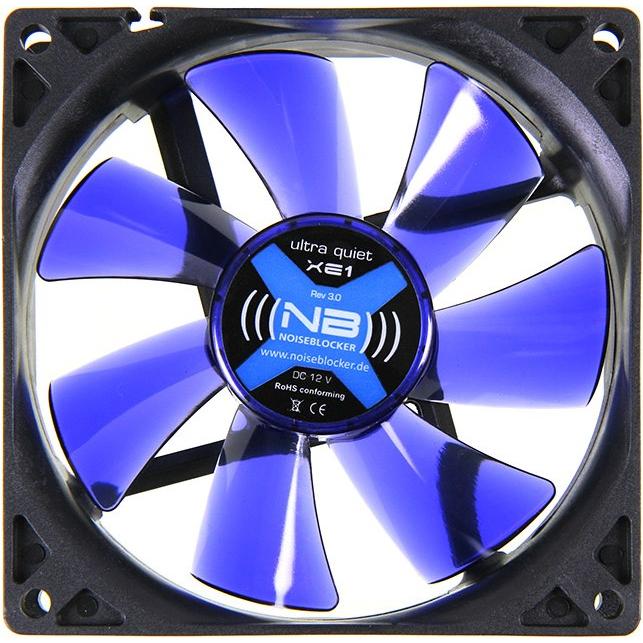 Thumbnail - Noiseblocker BlackSilent Fan XE1 (92 mm, 1 x), PC Lüfter, Schwarz, Blau