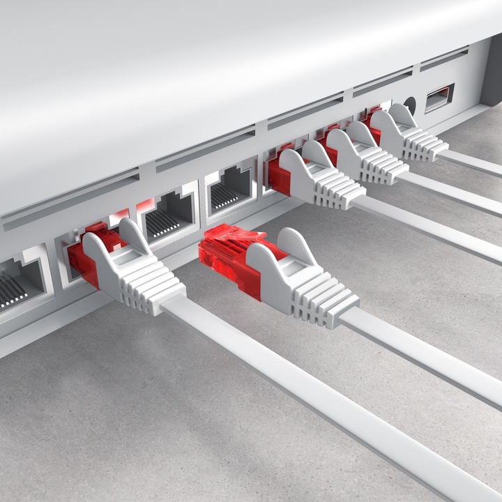 Immagine prodotto CSL Cavo di rete CAT.6 piatto - Cavo Ethernet Gigabit Lan RJ45 - comp. CAT.5 CAT.6 CAT.7 CAT.8 (UTP, CAT6, 30 m)