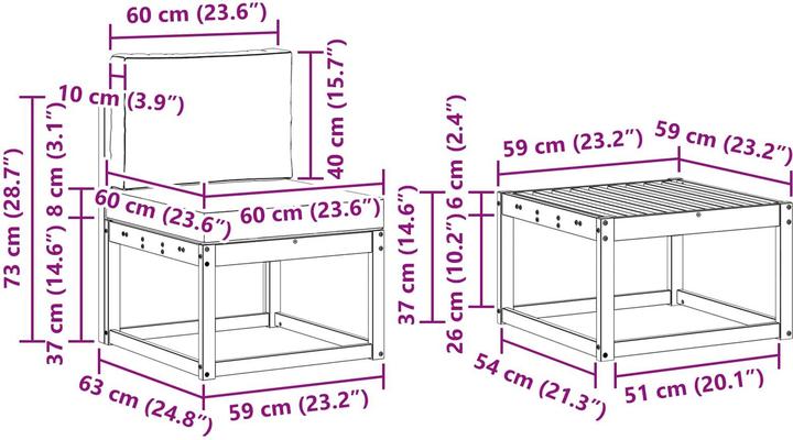 Produktbild vidaXL Gartensofa-set