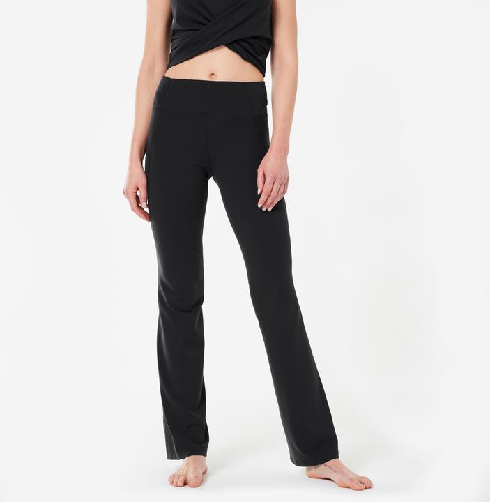 Actual product image Kimjaly Leggings Ladies Yoga Flare Pants Dyn - black