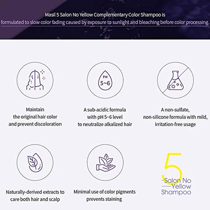 Produktbild Masil 5 Probiotics Apple Cider Vinegar Shampoo 5.1floz - Reduziert juckende Kopfhaut Schuppen Frizz - (150 ml, Flüssiges Shampoo)