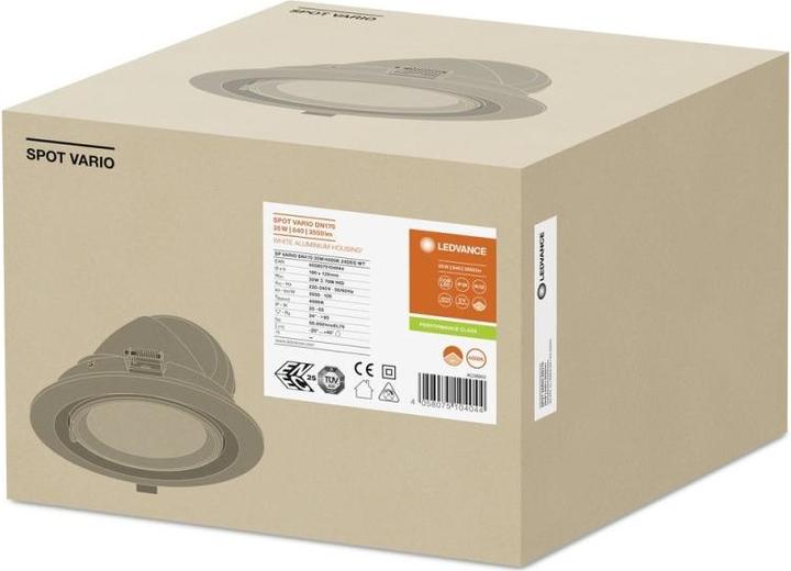 Image du produit Ledvance Spot LED encastrable rond pivotant SPOT VARIO 170 35 W 4000 K 24DEG WT 35W 3350lm 4000K 23 (3550 lm)