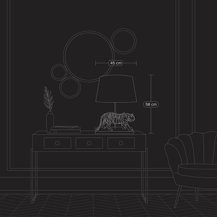 Actual product image Werner Voss Tiger table lamp gold black (E27)