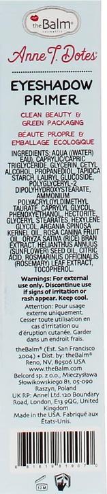 Actual product image The Balm Anne T. Dotes Eyeshadow Primer Eye Shadow Base 11.8Ml (Black)