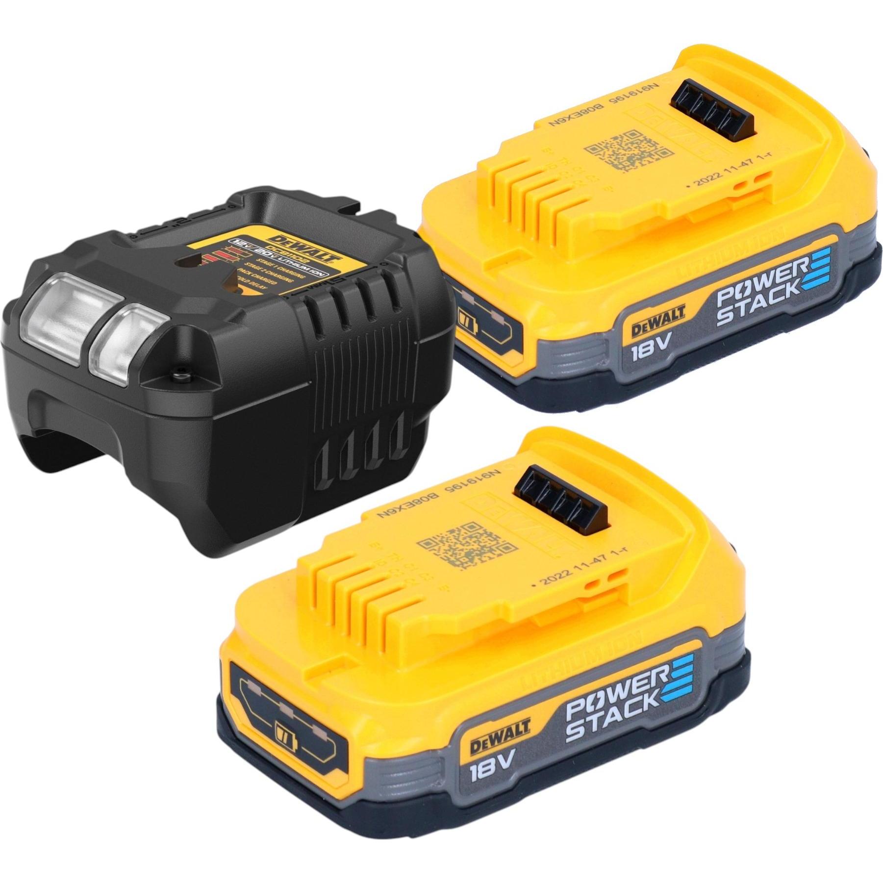 Thumbnail - DeWalt, Stichsäge, DCS 334 E2T Akku Pendelhub Stichsäge 18 V Brushless + 2x Powerstack Akku 1,7 Ah + Ladegerät